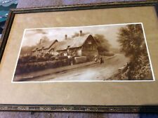 Circa 1900 Framed “Ann Hathaway's Cottage" by Photographic Artist Elmer Keene