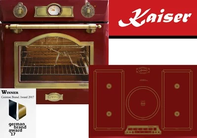 Retro Herd Set Kaiser EH 6355 RotEm Backofen + Induktionskochfeld Hammerpreis  - Bild 1 von 4