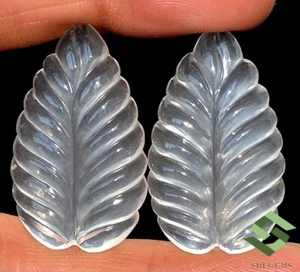 35x21MM Natural Cuarzo Rosa Elegante Hecho Tallado Par 65.29 Cts Suelto Gemas - Picture 1 of 8