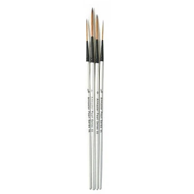 Artmaster Pearl Series 55 Watercolour Rigger Liner Paint Brush Set of 4