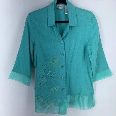 Top túnica pequeña Napa Valley bordado con cuentas hadas cabaña núcleo femenino Foto 1 de 4