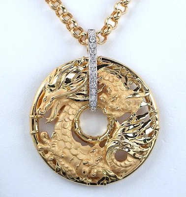 Collar Círculo De Fuego Pavé Diamantes Oro Amarillo 18K Carrera y Carrera $16.640 Foto 1 de 4