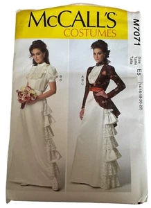 McCalls Sewing Pattern M7071 Victorian Costume Jacket Blouse Skirt 14-22 Ruffles - Picture 1 of 10