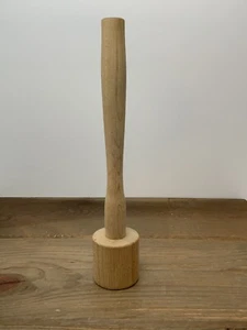 Vintage Solid Wood Pusher Mallet Long Handle 10.5” Excellent - Picture 1 of 12