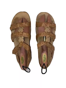 Vionic Orthaheel Womens Amber Open Toe Ankle Strappy Comfort Sandal Brown Size 9 - Picture 1 of 9