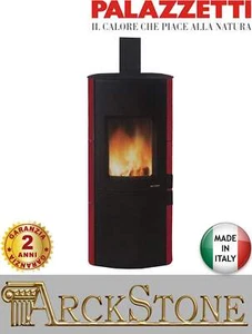 Stufa Focolare Legna Aria Naturale Palazzetti Dalia Potenza 9 kW Ceramica Rosso - Imagen 1 de 2