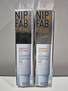 (2) Nip + Fab Exfoliate Glycolic Fix Overnight Purifying Gel 1.4 oz New In Box! - Picture 1 of 3