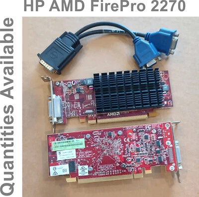 AMD FirePro 2270 DMS-59 512MB Graphics Card Low Profile HP 637166-003 - Image 1 of 4