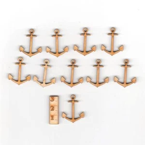 Anchor 3 cm wooden maritime 10 pieces sea decoration gift Baltic Sea water angler - Picture 1 of 5