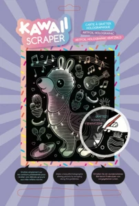Tableau Scraper à gratter Holographique Kawaii Lama musicien - Bild 1 von 2