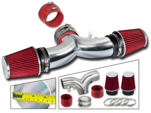 Dual Twin Air Intake Kit + RED FILTER 94-96 Chevy Impala SS Caprice 4.3L 5.7L V8 - Picture 1 of 2