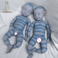 18inch Avatar Twins Reborn Baby Full Platinum Silicone COSDOLL Painted Dolls NEW