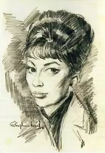 STEPHEN WARD Signed Drawing - Profumo Political Affair / Scandal 10"x6" reprint - Picture 1 of 1