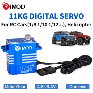 Servo digital 9IMOD 11 KG engranaje metálico sin núcleo 4,8-8,4 V para coche de radiocontrol de 1/8 1/10 1/12 - Imagen 1 de 15