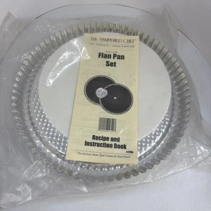 RETIRED Pair Pampered Chef 10" Flan Tart Pie Pan Tin Set #1700 2 pans - Picture 1 of 5