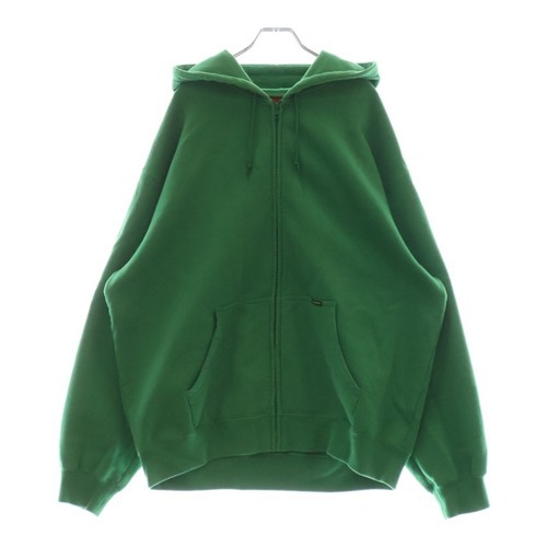 Felpa con cappuccio e zip da lavoro SUPREME 24AW verde usata 1a3f1edc66bd2