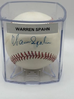 Warren Spahn PSA  Autograph National ONL League Signed Baseball - Image 1 of 2