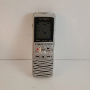 Sony ICD-BX800 Silver 89 Hr. Compact Handheld Digital Voice Recorder WORKS! - Picture 1 of 7