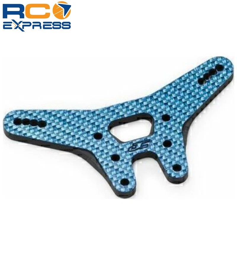 JConcepts RC10b7 Carbon Fiber Rear Shock Tower Blue Fits RC10b7 RC10b7 JCO5199-1 - Image 1 of 1