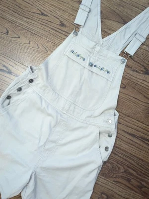 复古切诺基 S 码卡其色短裤花卉刺绣 90 年代 Y2K 独立节 — 第 1/4 张图片