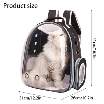 Haustier-Tragetasche Rucksack transparent atmungsaktiv Welpen Katzen Hunde - Bild 1 von 4