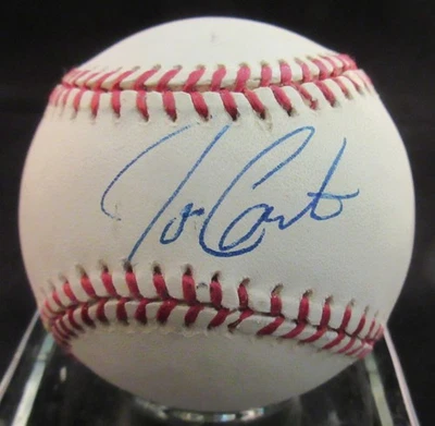 Béisbol de la Liga Nacional firmado por Joe Carter - Beckett BAS Foto 1 de 2