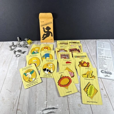 The Simpsons 2000 Clue Game Pieces Parts Pewter Tokens, Cards, Score Sheets✅ - Image 1 of 4