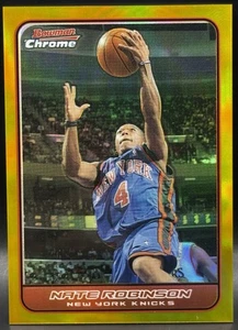 2006-07 Bowman Chrome GOLD Refractor Nate Robinson 21/50 NM #63 Knicks Celtics - Picture 1 of 10