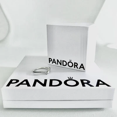 PANDORA ANELLO DESIDERIO SCINTILLANTE ASIMMETRICO ARGENTO PUNTA STRASS - Immagine 1 di 4