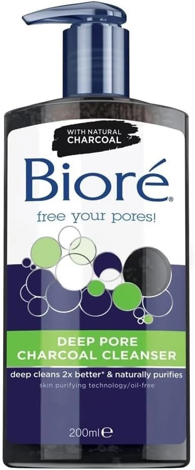 BIORÉ Biore Deep Pore Charcoal Cleanser 200ml for Clear, Fresh Skin UK