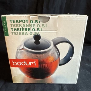 Bodum Glass Teapot Plus Infuser Lid 17oz Or 1/2 L. Original Box - Picture 1 of 3