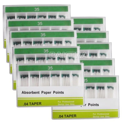 10 Packs Dental Endo Root Canal Cotton Fiber Absorbent Paper Points PP0.04 35# - Image 1 of 4