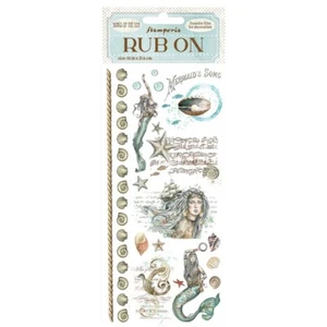 Stamperia Rub-On - CANCIONES DEL MAR - SIRENA (4" x 8,5") 10 cm x 21 cm, conchas - Imagen 1 de 1