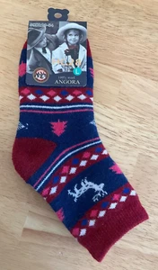 HC.28 KIDS Wool Angora Mid Calf Socks Large - Kids Shoe Size EU 29-34, US 1-6 - Picture 1 of 5