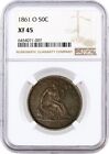 1861 O 50C Seated Liberty Half Dollar Silver NGC XF45 Extremely Fine Circulated