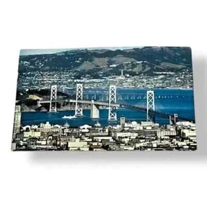 Postkarte San Francisco Oakland Bay Bridge Kalifornien um 1957 Chrome Card C538 - Bild 1 von 2