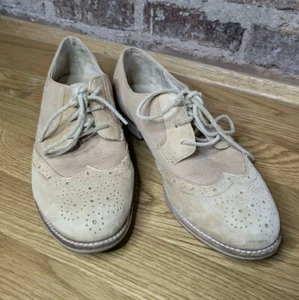 Cat Caterpillar Size 9 Tan Leather Reegan Wingtip Oxford Shoes - Picture 1 of 9