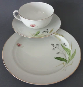 1 Teegedeck 3tlg. Arzberg Form 1495 Hermann Gretsch Schmetterling Gräser mehr da - Bild 1 von 10