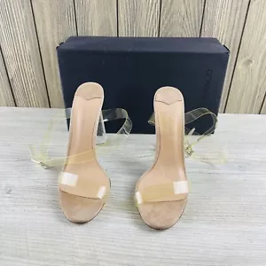 TONY BIANCO Kiki Clear Vynalite heel pump sandal Women’s Size: 8 - Picture 1 of 24