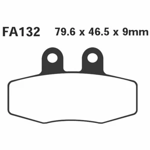 PAIR OF EBC FA132 FOR KTM 250 MX 2T 1988-2016 TABLETS - Picture 1 of 3