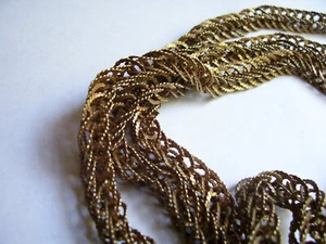 Antique Vtg. Chinese Art Deco Sterling Gold Vermeil Long Necklace - Picture 1 of 12