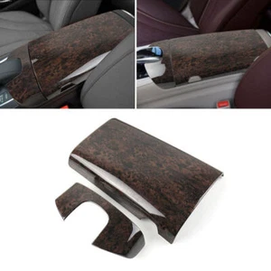 Wood Texture Console Armrest Box Cover Kit For Mercedes Benz S Class W222 14-19 - Picture 1 of 7