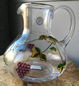 Kristallklar Weinkaraffe Bordeaux 90 Unzen Krug 22k Gold Handarbeit Rumänien - Bild 1 von 10