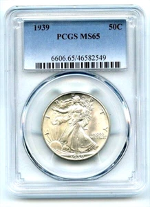 1939 Walking Liberty 50c Silver Half Dollar PCGS MS 65 PCGS Certified 46582549 - Picture 1 of 2
