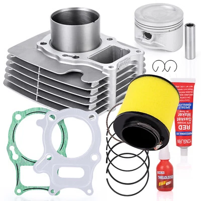 Top End Kit Cylinder Piston Gaskets w/ Air Filter For Honda Recon 250 2002-2022 - Image 1 of 4