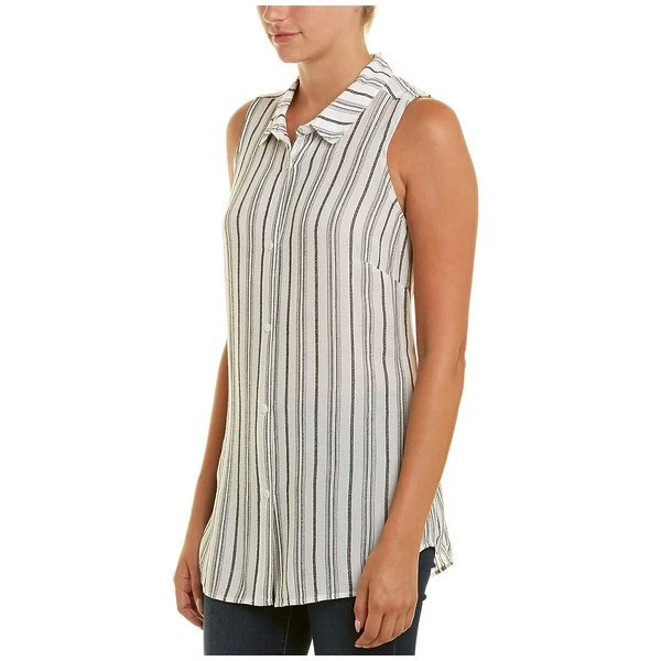 BCBGeneration Women's Lace up Back Top White XS