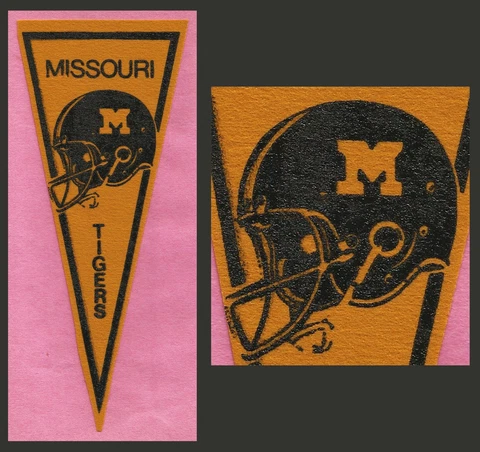 VINTAGE 1980s University of Missouri Tigers Football Pennant! WOW Cover