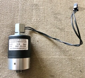 GEMS Solenoid Valve 24VDC 10 PSI 10W 1/4" x 5/32 Orifice - DG3337-01MM-B-G1-204 - Picture 1 of 2