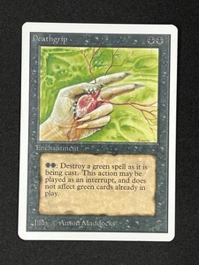MTG DEATHGRIP Unlimited Edition Regular MT+ Uncommon Magic The Gathering - Picture 1 of 12