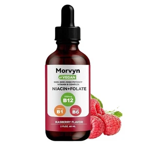 Morvyn Essential Vitamin Liquid Drops,Vitamin B Complex Liquid Drops - B1 B6 B12 - Picture 1 of 7